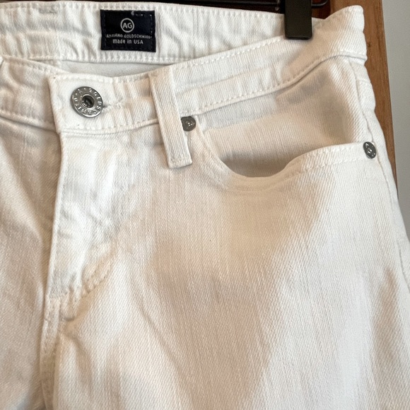 AG Adriano Goldschmied SZ 26 White Cigarette Crop Jeans! - Picture 3 of 9